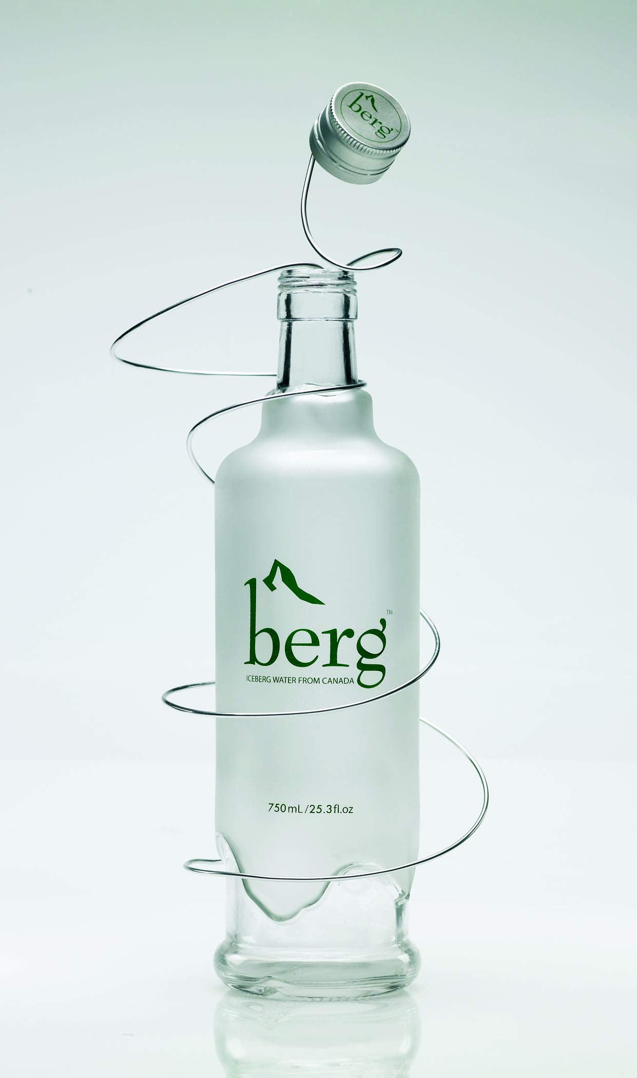 Berg Water, Sourced from Icebergs, 25.36oz (One 750ml Glass Bottle)