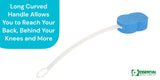 Essential Medical Supply Everyday Essentials Hourglass Bath and Shower Sponge with Extra Long Curved Handles