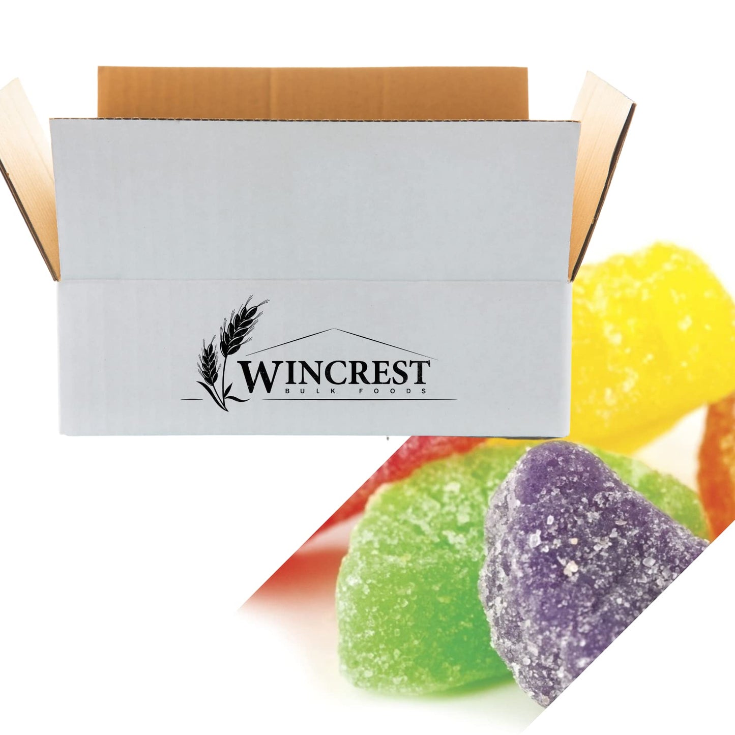 WinCrest Bulk Assorted Fruit Jelly Slices - 5 Lb Case