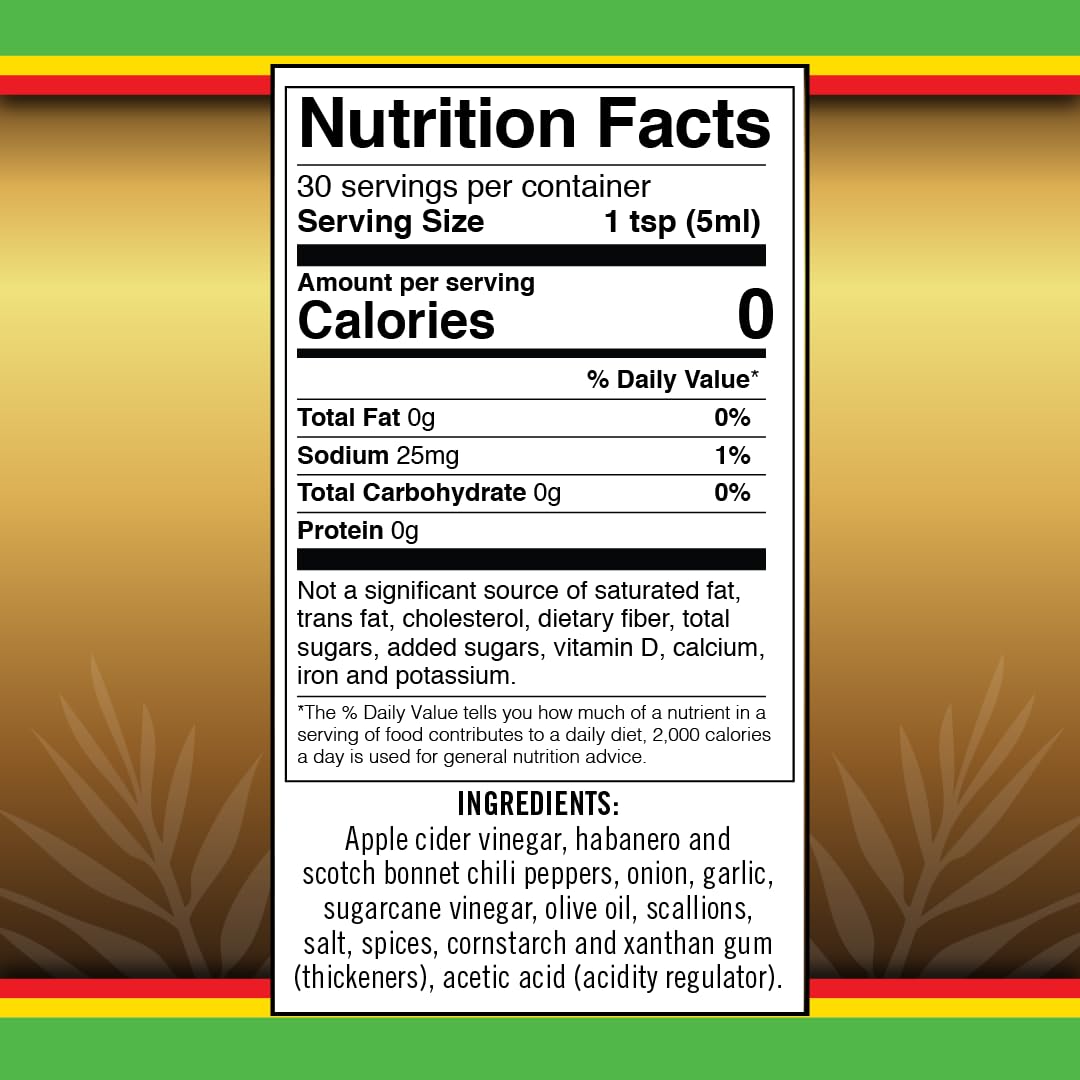 Mamas Own Original Hot Sauce by Cedella Marley Booker's Smilin Island -Habanero and Scotch Bonnet Peppers 1 Bottle 5 Ounce.