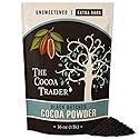 The Cocoa Trader Black Cocoa Powder for Baking (1 lb) - Darkest Dutch Processed Cocoa - Natural Jet Black Food Coloring Substitute - Unsweetened, Alkalized, Vegan, Gluten Free, 65 Servings