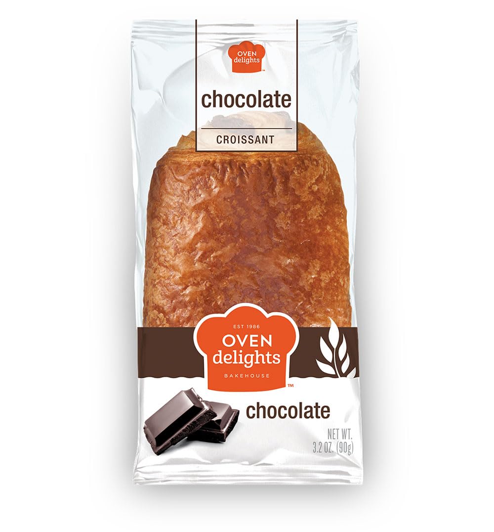 Oven Delights Chocolate Croissants - (3.2 oz) | Premium French?Style Bake?and?Serve Pastries Pack of 12