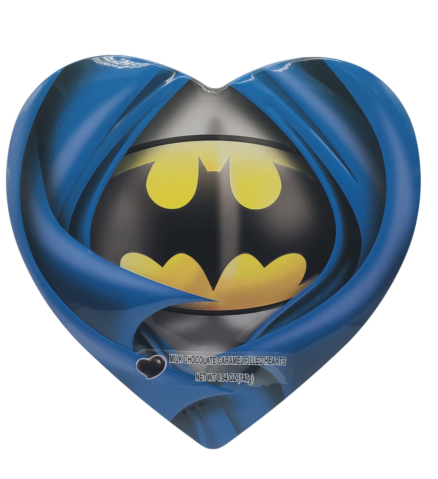 Galerie Milk Chocolate Caramel Filled Hearts Justice League Hero Chest Heart Shaped Tin (Batman)