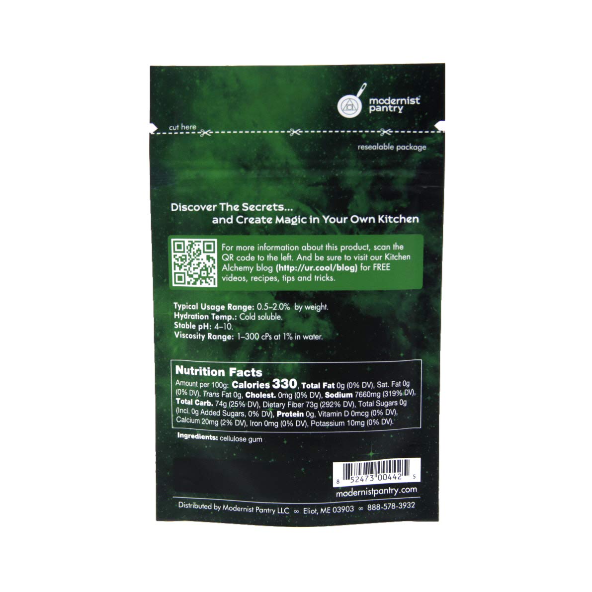 Pure Carboxymethyl Cellulose (CMC) Powder ? Non-GMO Gluten-Free Vegan OU Kosher Certified - 50g/2oz