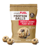 simplyFUEL Whole-Food Protein Balls (Peanut Butter Chocolate Coconut Fusion) - 8 g High-Protein, Gluten-Free, Healthy Snack for Adults & Kids - 9.6 oz