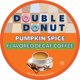 Double Donut Coffee Medium Roast Decaf Coffee Pods, Pumpkin Spice Flavored, for Keurig K-Cup Machines, 20 Single-Serve Capsules per Box