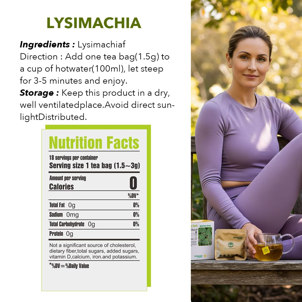 Soilmount - Lysimachia Tea - |Gold Coin Grass|Kidney Health|jinqiancao|???/???| - Pure Herbal Tea - Natural, Organic, Non-GMO, Clean Ingredients