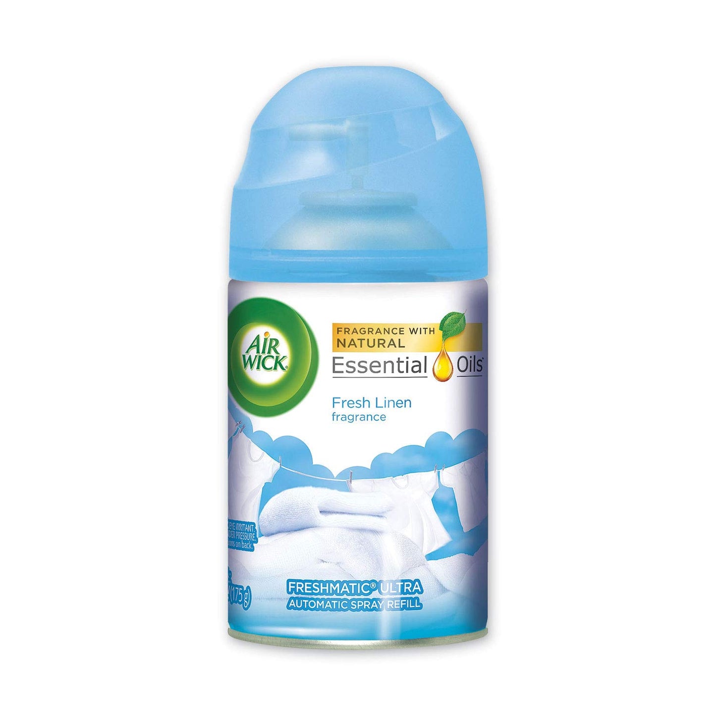 Air Wick Freshmatic Ultra Spray Refill, Fresh Linen, Aerosol, 5.89 oz, 6/Carton