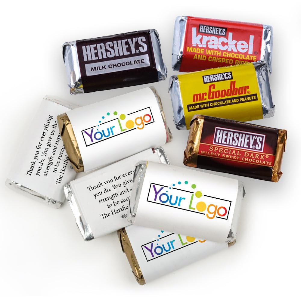 1,000 Promotional Items Branded Logo Candy Personalized Miniatures - White