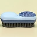 Two-Sided Laundry Stain Remover Brush, Soft Bristle for Scrubbing Out Tough Stains on Wool Cashmere Delicate Fabrics Knits Cotton Leather, Easy