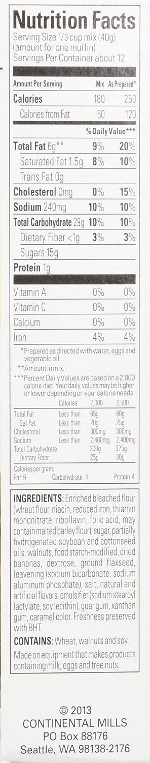 Krusteaz, Banana Nut Muffin Mix, 15.4 oz Box (Pack 3)