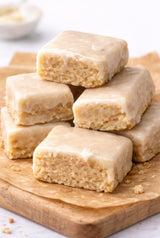 Arjhanay’s Sweets White Frosted Peanut Butter Bars, 12 oz Container (22-25 Pieces) - Thick Bakery-Style Candy with Sweet White Coating, Plant-Based