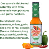 Jersey Girl Habanero Hot Sauce (No Added Salt/Naturally Sodium Free) 5oz (Classic, Pack of 2) - Clean Ingredients.