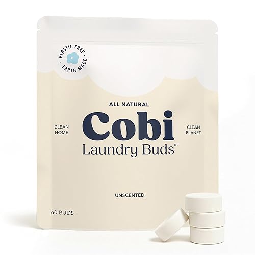 Cobi Clean Laundry Detergent Buds, Plant-Powered, Hypoallergenic, 60 Count, Dye-Free, Cruelty-Free, Vegan, Cold Water Compatible
