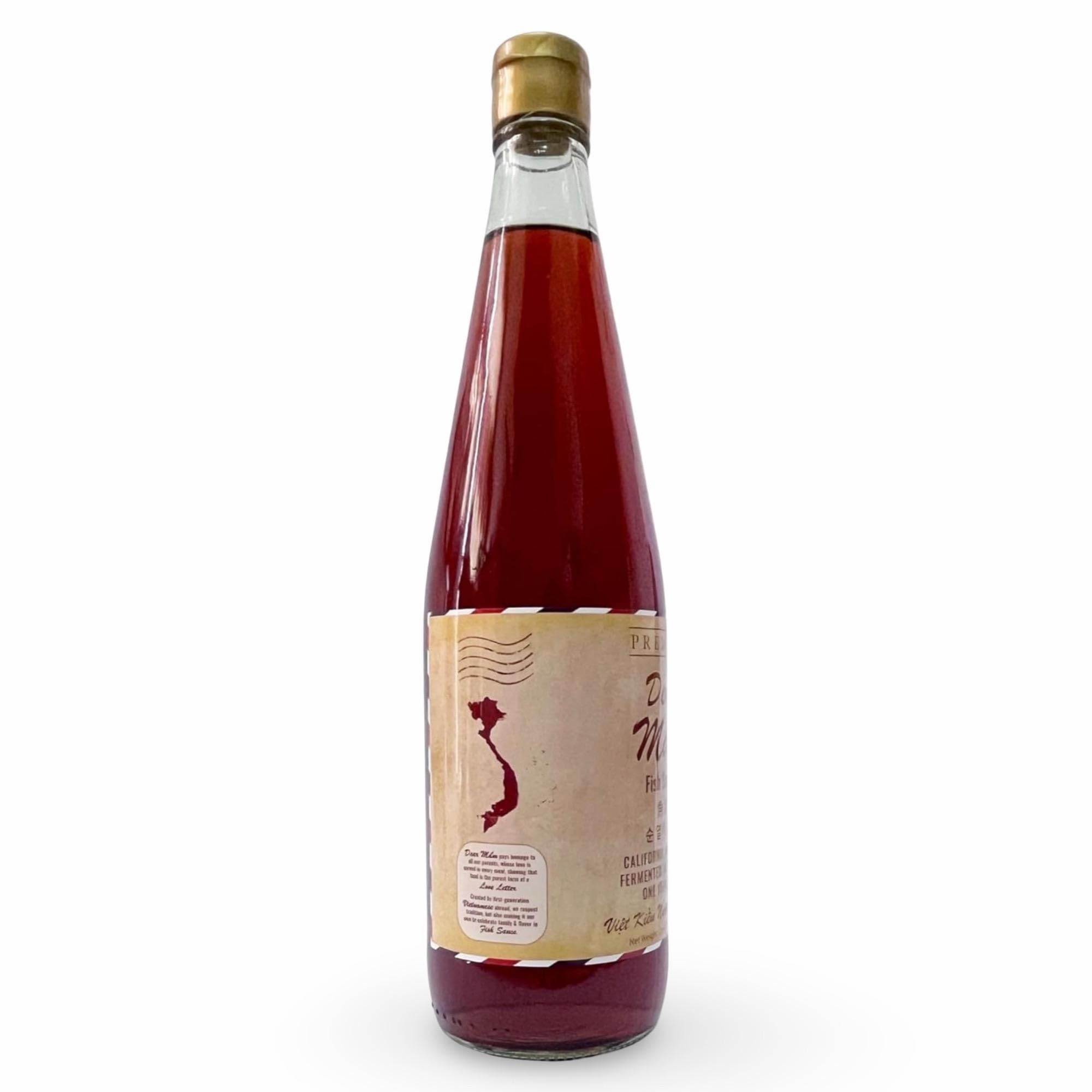 Dear Mam Premium Fish Sauce | California Anchovy | 1 Year Aged | Fermented Phu Quoc Vietnam | 24 fl oz (2 Bottles)