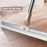 Floor Squeegee 20 inch Silicone Long Handle of 65" for Window Cleaning Shower Squeegee Scrubber Combi with Pole Extendable Telescopic Adjustable