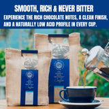Cafe Blue 100% Jamaican Blue Mountain Ground Coffee - JACRA-Certified Medium Roast with Low Acidity - Smooth Chocolate Notes and No Bitter Aftertaste