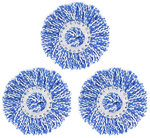 3 Pack Spin Mop Replacement Head for Hurrica, Mopnad, Casabel, Microfiber Spin Mop Refills