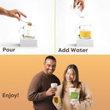 Waka Instant Green Tea Mix, Classic - 100% Tea Leaves, No Additives, Unsweetened Tea Powder for 50 Quarts or 200 Cups - Easy Quick Hot and Iced Teas