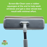 Eco-Gals Screen-Be-Clean All Purpose Screen Cleaner Brush, Duster, Window Squeegee Tool Kit for Wet and Dry Use on Glass Windows, Mesh Screens