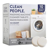 THE CLEAN PEOPLE Washing Machine Cleaner - Washer Machine Cleaner Tablets for Removing Odor, Grime & Scale Buildup - Front Load and Top Load Laundry