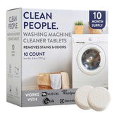 THE CLEAN PEOPLE Washing Machine Cleaner - Washer Machine Cleaner Tablets for Removing Odor, Grime & Scale Buildup - Front Load and Top Load Laundry