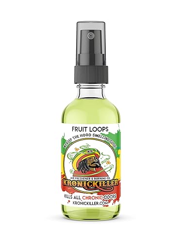 KronicKiller Fruit Loops Air Freshener & Burning Oil, Liquid Spray, 1 Fl Oz, Manual Spray Bottle, Car & Room Deodorizing, Long Lasting Scent Duration