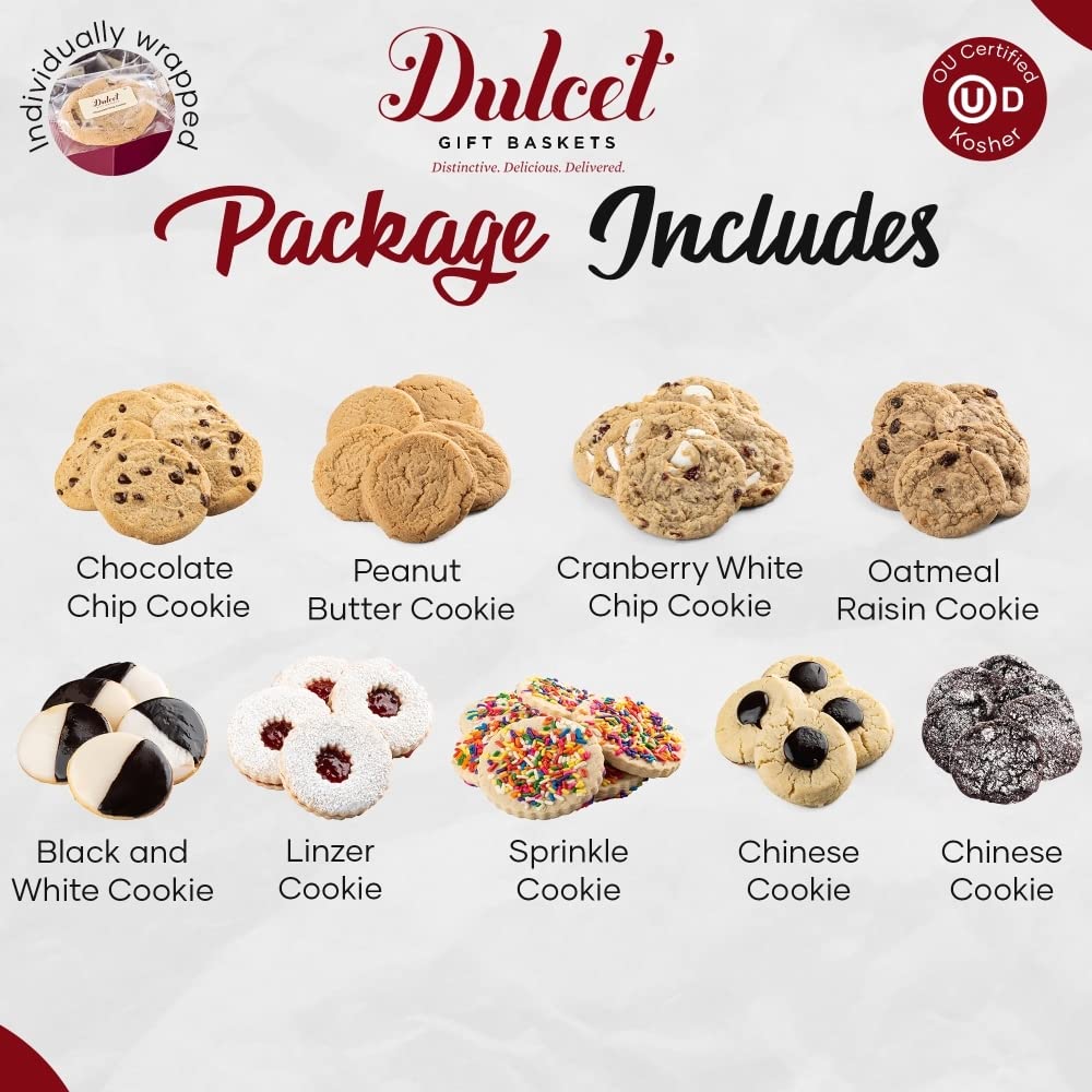 Gourmet Assortment All Flavor Cookie Tin Box, For Every Special Occasion - Holiday, for Men and Women, By Dulcet Git Baskets (Sympathy)
