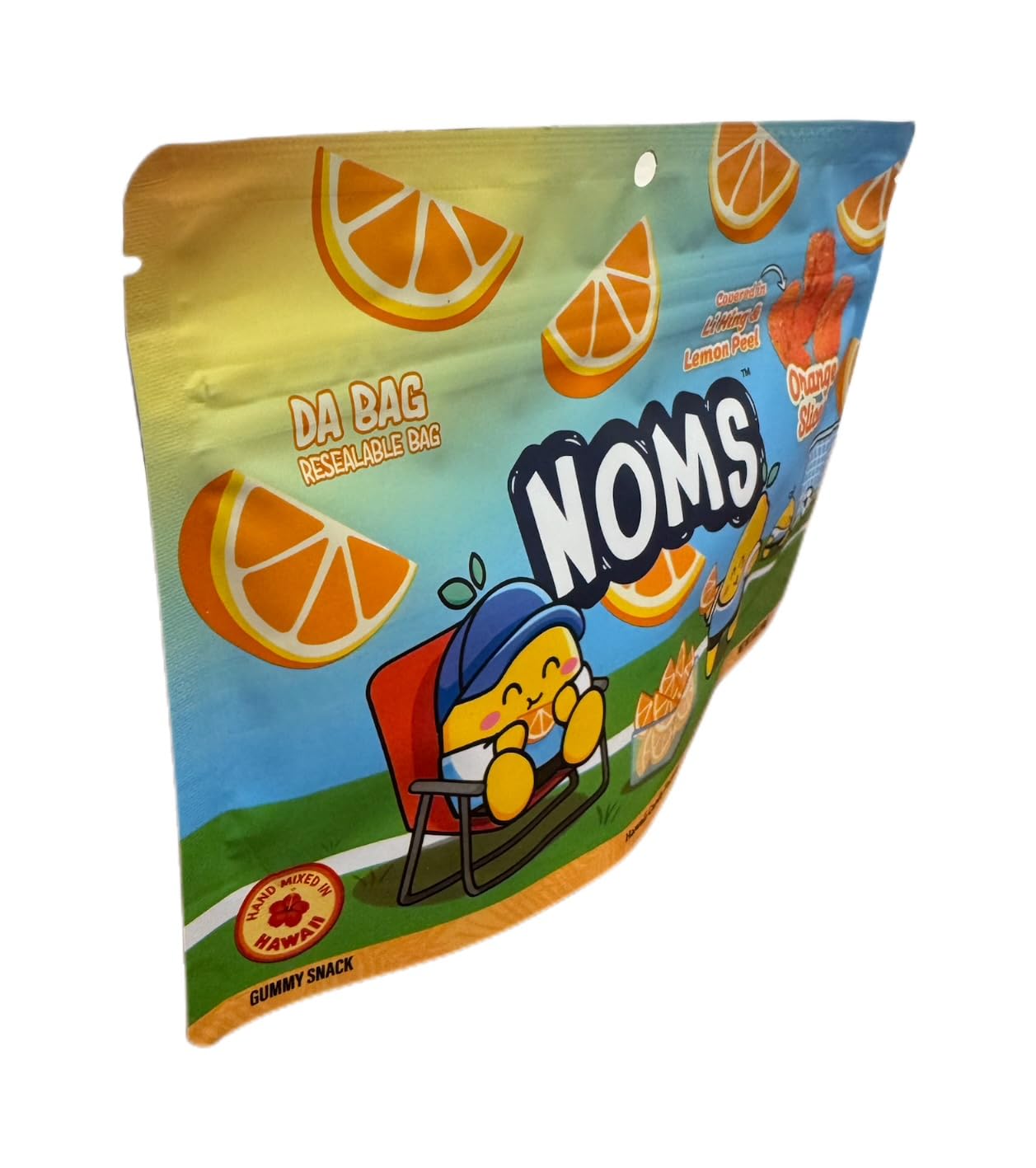 NOMS Li Hing & Lemon Peel Gummy Orange Slices - Sweet & Tangy Hawaiian Treat, 5 oz (141g)