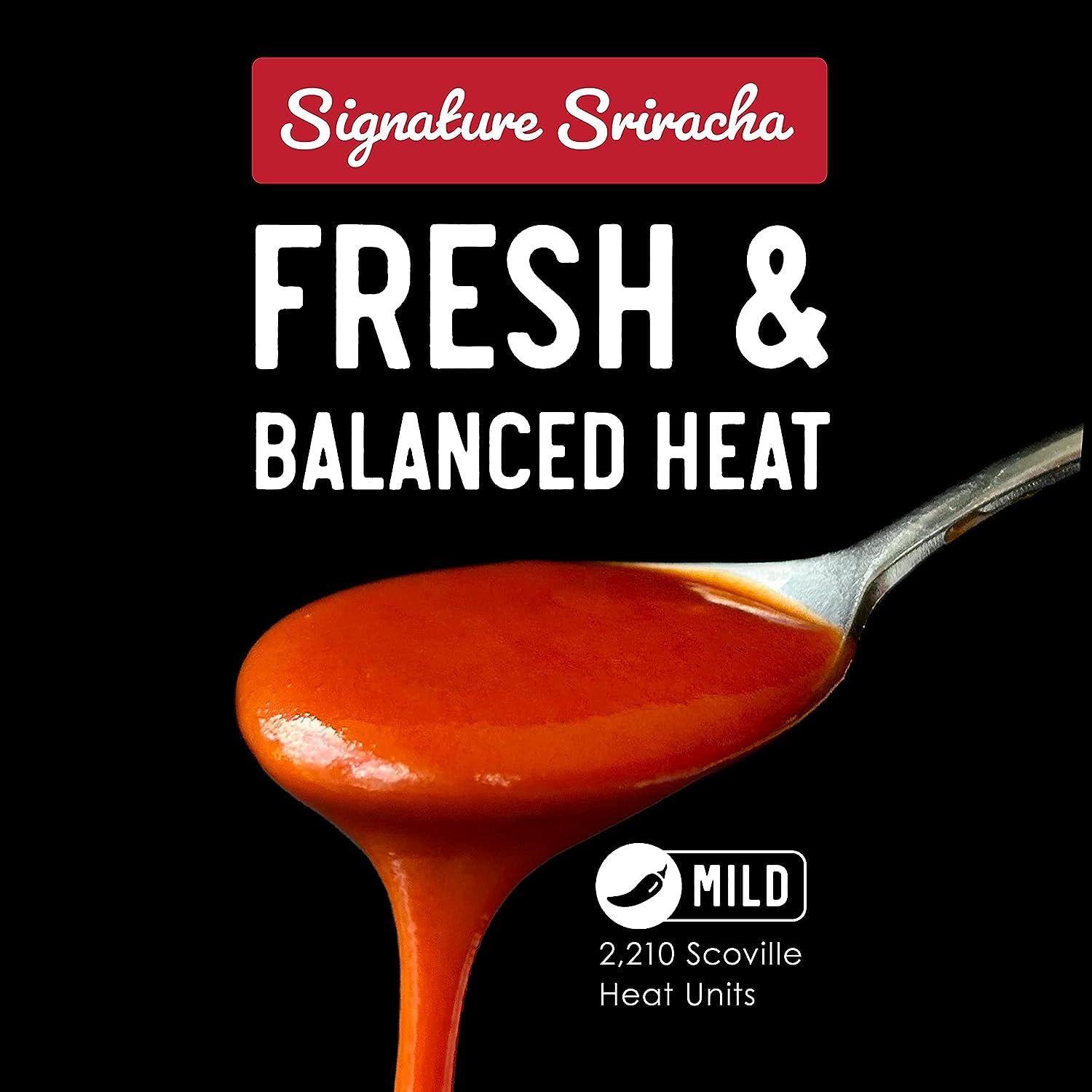 Fix Hot Sauce, Sriracha Sauce - Sriracha Chili Sauce, Organic Red Chili Peppers, Spicy & Bold Flavor, Non-GMO, Gourmet, Sriracha Sauce Hot, Great in