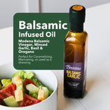 Benissimo Herb Infused Cooking Oil Chef Pack - 4 Artisan Flavored Oils: Italiano, Roasted Garlic, Mediterranean Garlic & Balsamic Garlic - Gourmet Cooking Oil Gift Set, All Natural, 8.1 fl oz Each