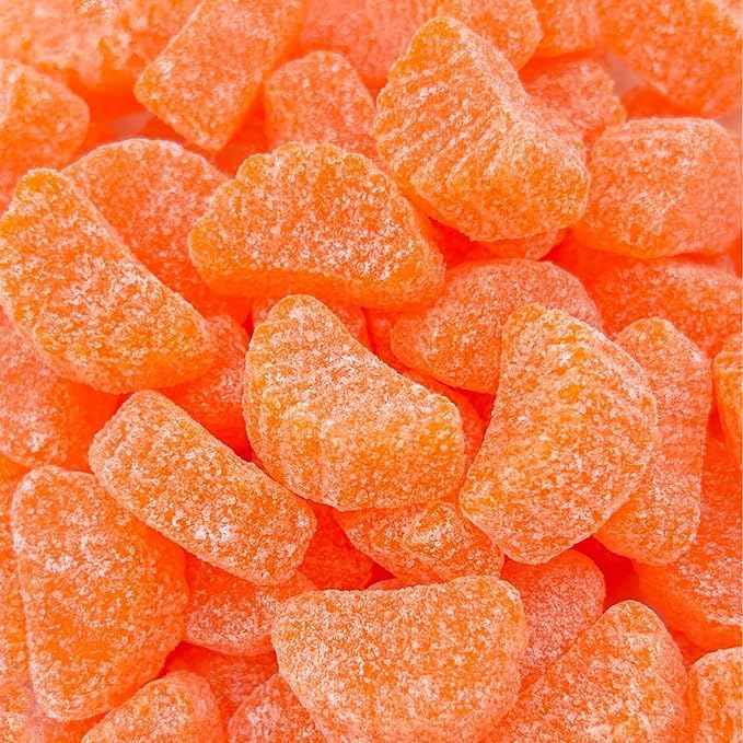 Mother Bears Candy Orange Slice Jelly Wedges, Sugar Coated Gummy Candy, Orange Flavor, 3 Pound Bulk Bag