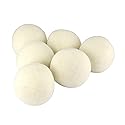Total Vision's Soft Wool Dryer Balls (6-Pack) - Reusable Natural Fabric Softener