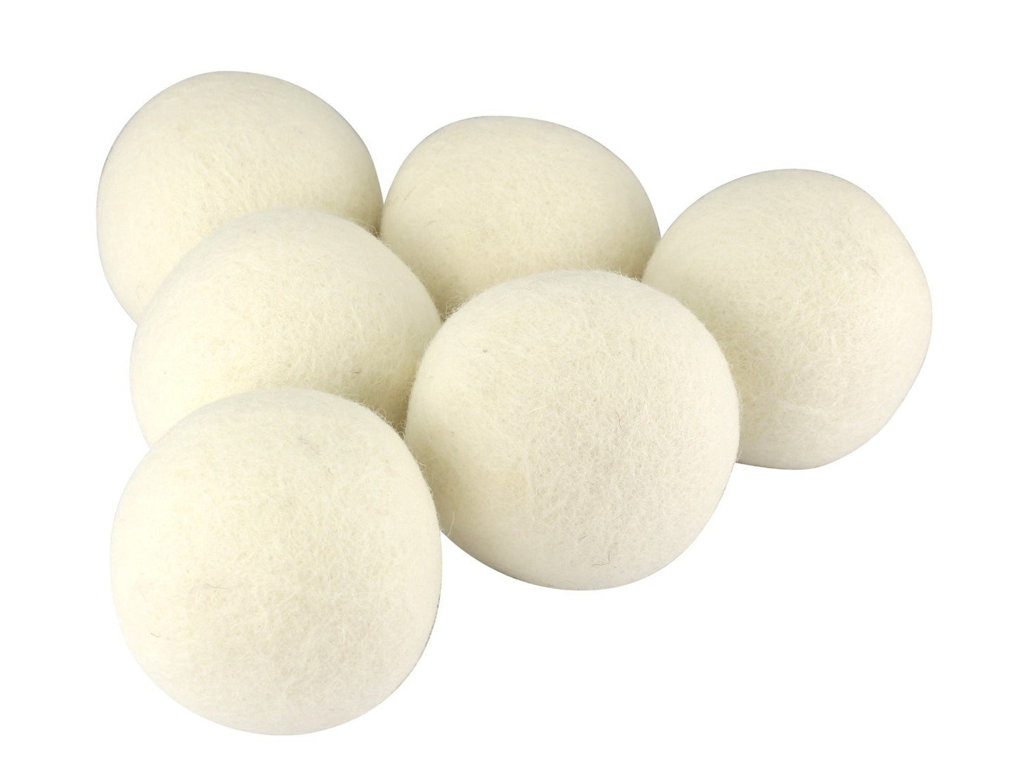 Total Vision's Soft Wool Dryer Balls (6-Pack) - Reusable Natural Fabric Softener