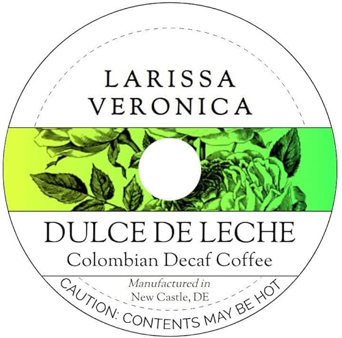 Dulce de Leche Colombian Decaf Coffee (Single Serve K-Cup Pods) (Gourmet, Naturally Flavored, Whole Coffee Beans) (12 pods, ZIN: 572572) - 2 Pack