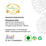Ghasitaram Gifts Diwali Gifts Diwali Dryfruit - Gold 6 Print Hamper Box with Dryfruits, Namkeen and Nutties 1500 GMS
