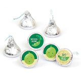 Big Dot of Happiness Double the Fun - Twins Two Peas in a Pod - Baby Shower or First Birthday Party Round Candy Sticker Favors - Labels Fit Chocolate