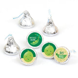 Big Dot of Happiness Double the Fun - Twins Two Peas in a Pod - Baby Shower or First Birthday Party Round Candy Sticker Favors - Labels Fit Chocolate