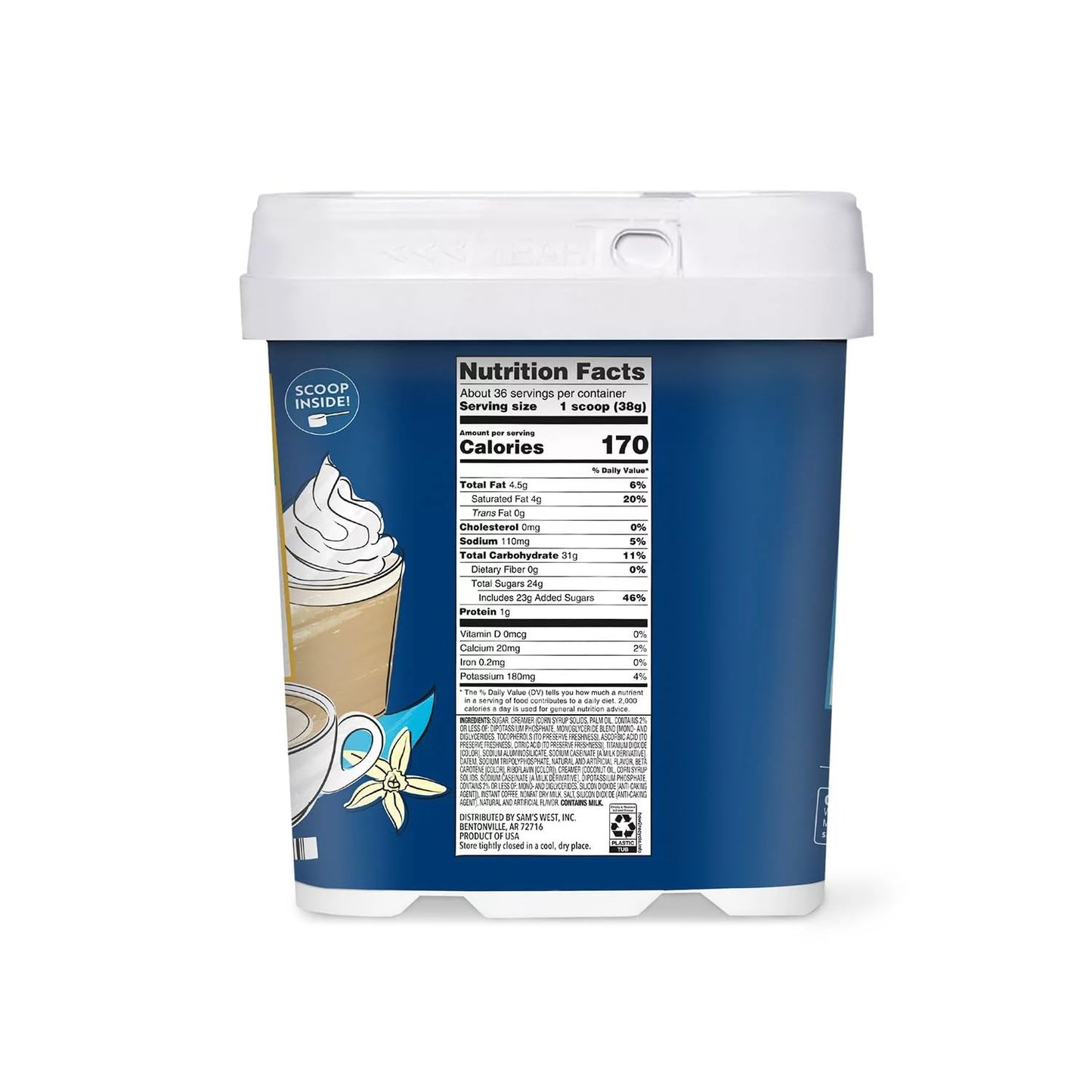 Member's Mark Vanilla Cappuccino Mix, 3 Pound-SET OF 4