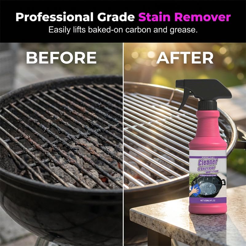 Fast-Acting Heavy-Duty Grill Degreaser Spray, Kitchen Appliance Cleaner Spray, Away Baked-On Grease, Char & Food In Minutes, Professional Strength