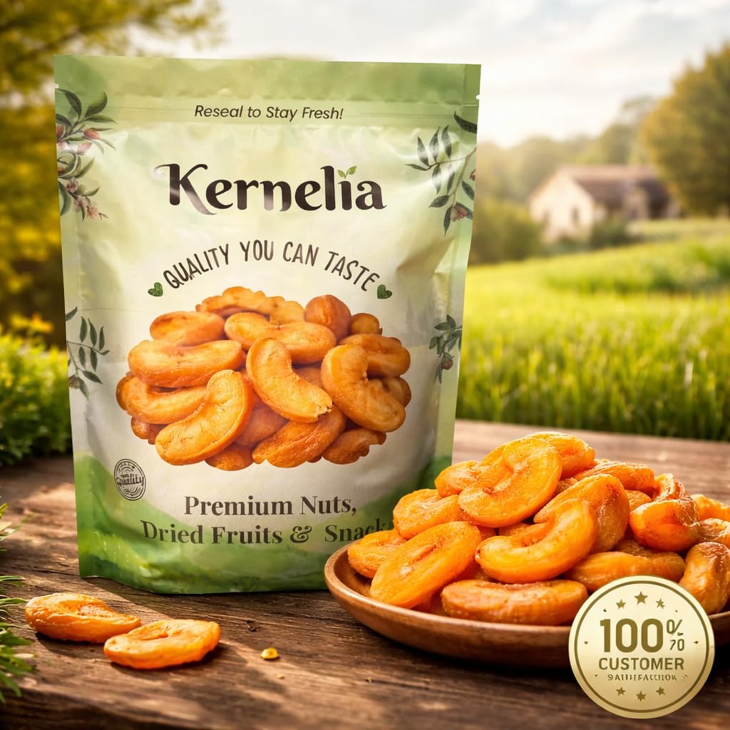 Fancy Dried Peaches - Naturally Sweet & Tender Sun-Dried Stone Fruit Halves - Gourmet Dried Peach Slices for Snacking, Baking & Toppings - USA Packed