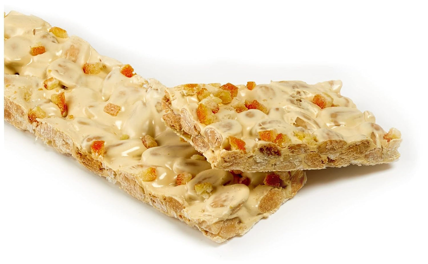 El Almendro Turrones, Turron Crunchy Almond with Orange Nougat Candy Torrone From Spain,Traditional Spanish Brittle Dessert, Gluten Free, 3 Pack