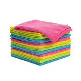 ROZHOME Microfibre Towelling Tea Towels Pack of 12, Dish Cloths Absorbent and Lint Free, Multi-Purpose Microfibre Dish Rags for Kitchen 11.8 x 11.8