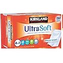 Kirkland Signature Fabric Softener Sheets, Premium Ultra Soft, Fresh Scent, 250 Sheets, White