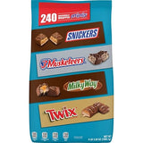 Mars SNICKERS, TWIX, 3 MUSKETEERS and MILKY WAY Minis Size Easter Bulk Chocolate Candy Variety Mix, 67.2 oz 240 Ct - 1