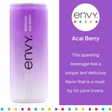 Envy Sparkling 100% Fruit Juice, Acai Berry 8oz (Case of 24)