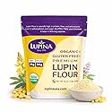 Lupina Organic Gluten-Free Lupin Flour - Pack 1-16 oz- High-Protein, High-Fiber, Low-Carb Plant-Based Flour - Non-GMO Vegan Superfood for Baking