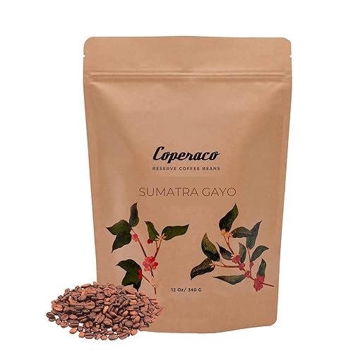 Coperaco, Sumatra Gayo, Whole Bean Coffee, Dark Roast, Fresh Roast, Low Acid, Gourmet, Artisanal, Indonesia, Aromatic bold flavor with Deep Aroma