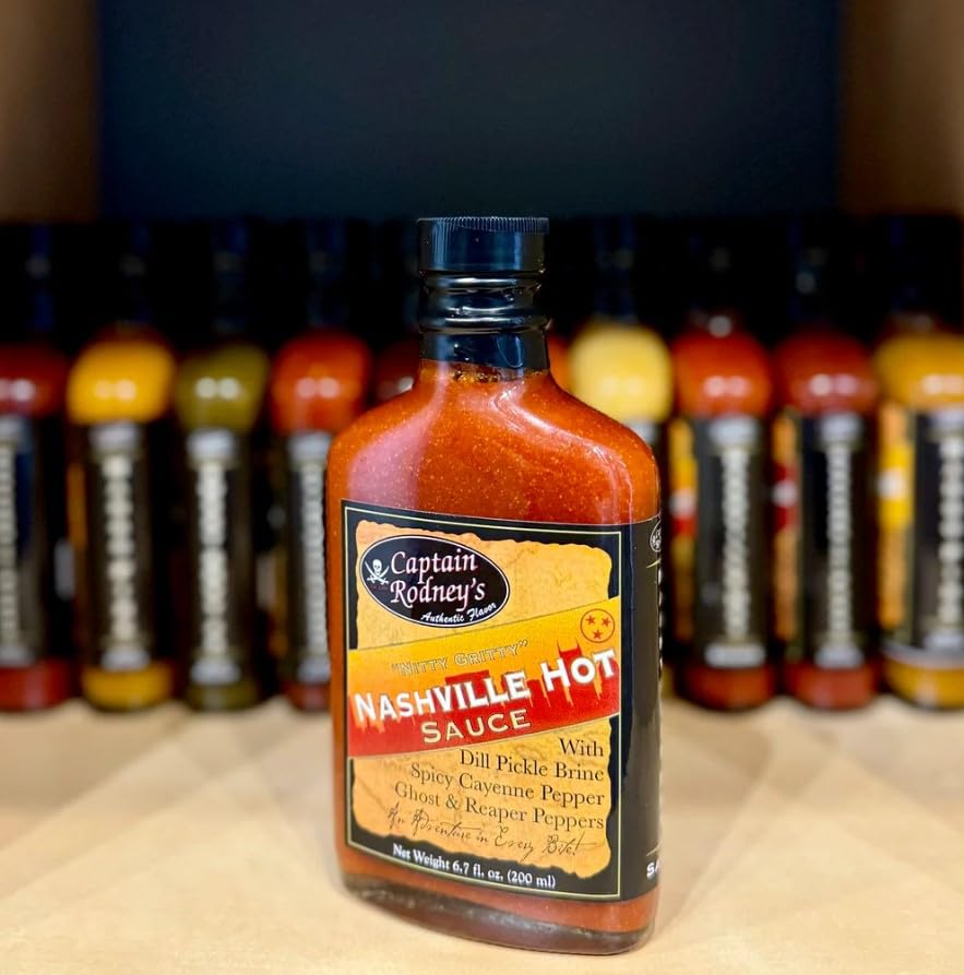 Captain Rodney's Nashville Hot Sauce, 6.7 fl. oz., with Dill Pickle Brine, Ghost and Reaper Peppers