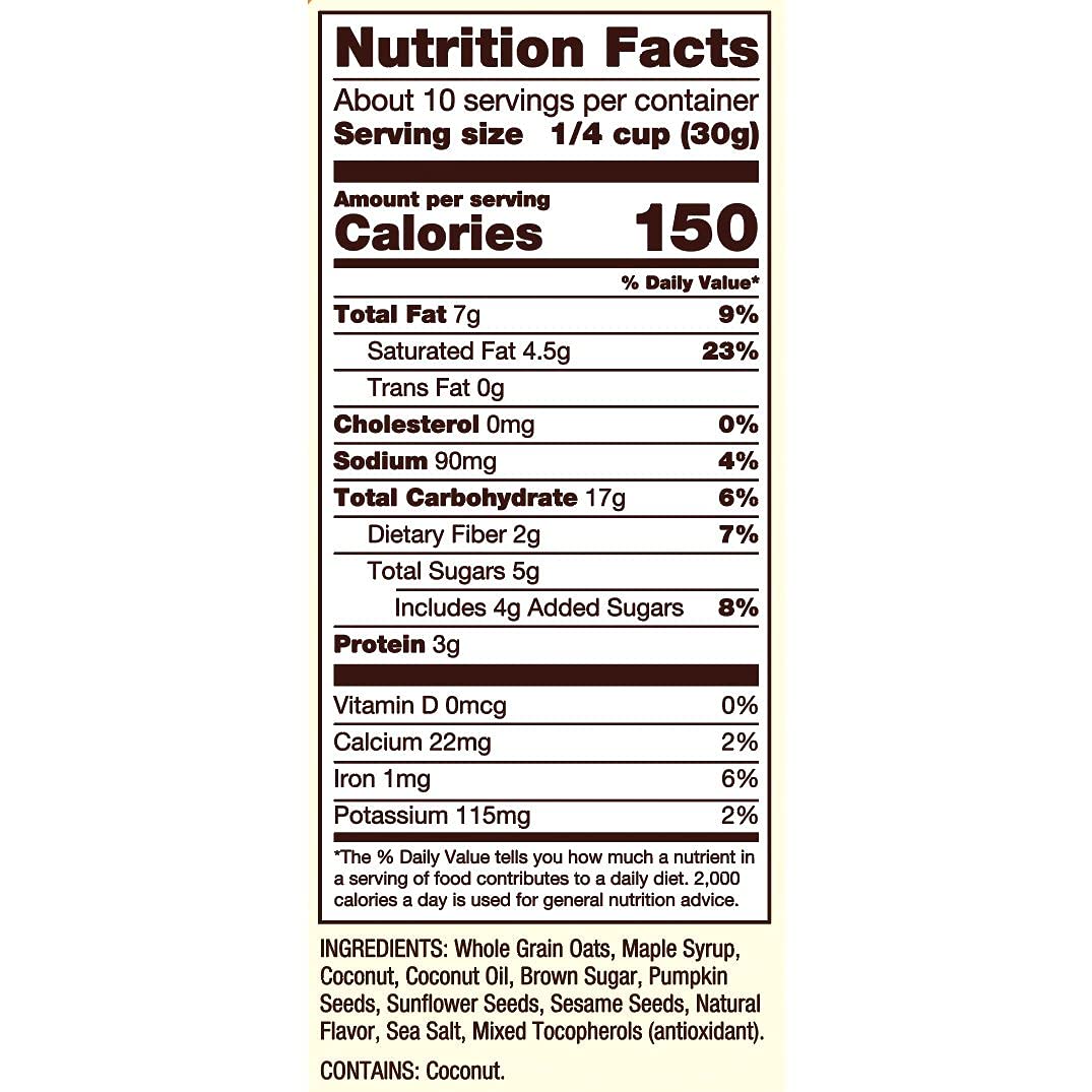 Bob's Red Mill Pan-Baked Granola Maple Sea Salt, 11 Ounce (Pack of 2)